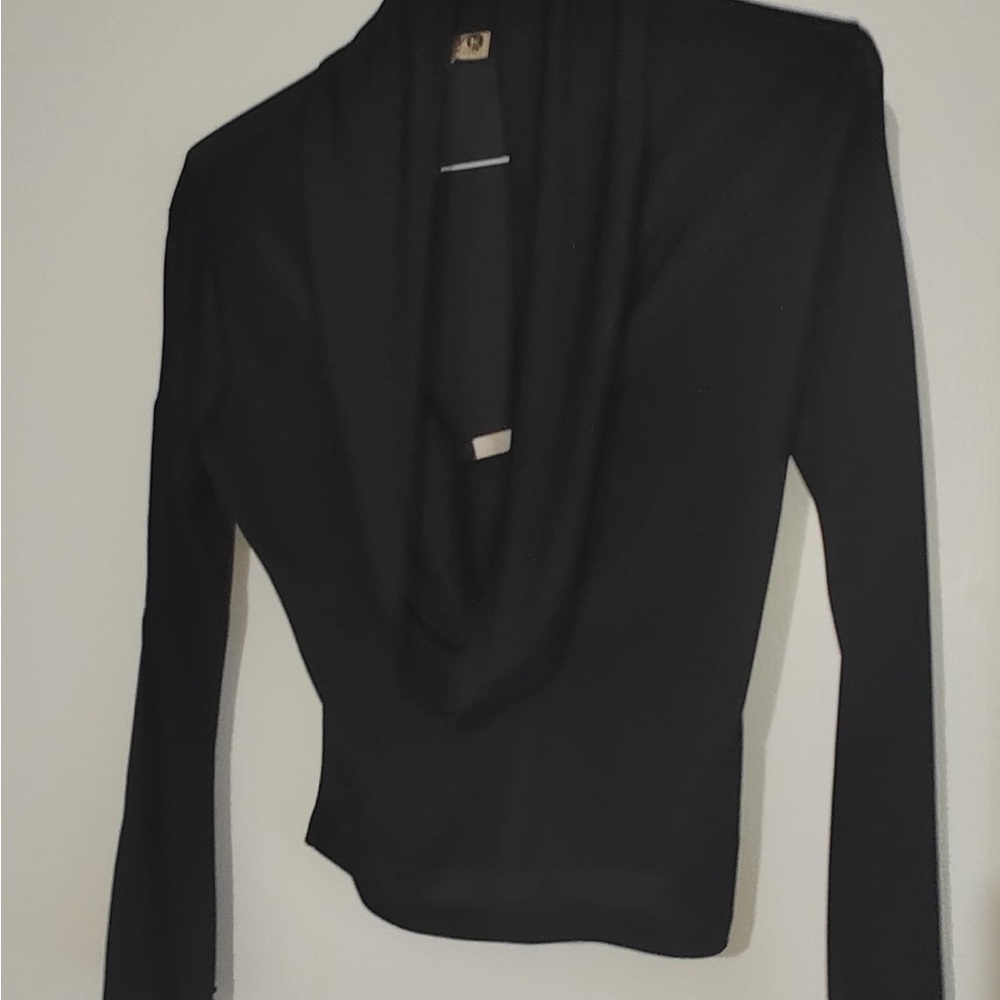 Elegant Black Cowl Neck Sweater